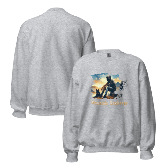 Mountain Recharge - Oversized Sweatshirt | COLORS: Sport Grey, Charcoal, Graphite Heather, Ash - Preshrunk Sweatshirt - Speak Up 4 Paws