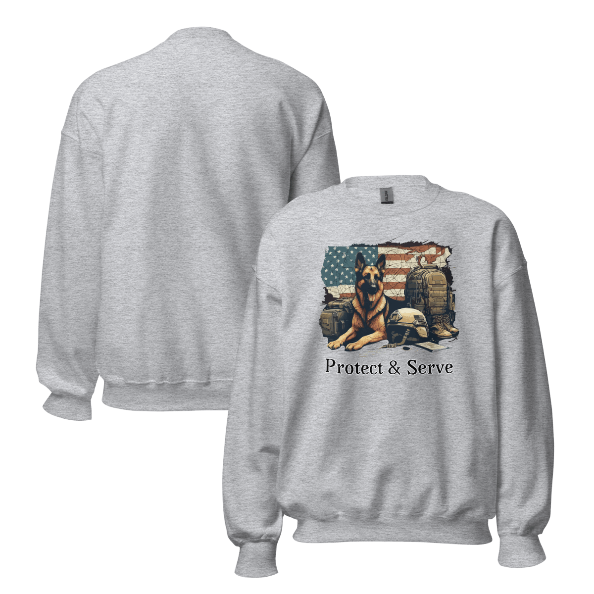 Sentinel of Valor - Oversized Sweatshirt | COLORS: Charcoal, Graphite Heather, Sport Grey, Ash - Preshrunk Sweatshirt - Speak Up 4 Paws