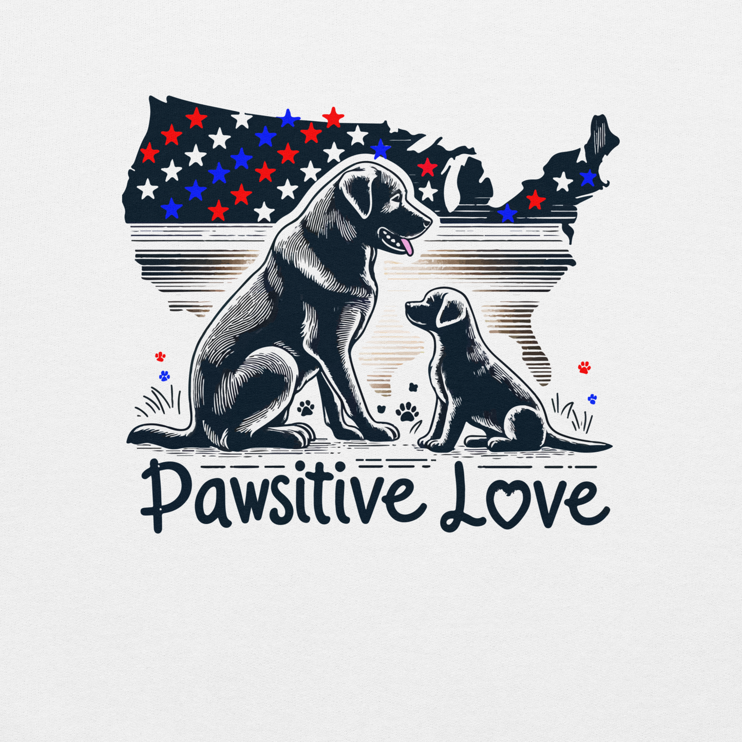 States of Devotion - Pawsitive Love - Preshrunk Sweatshirt