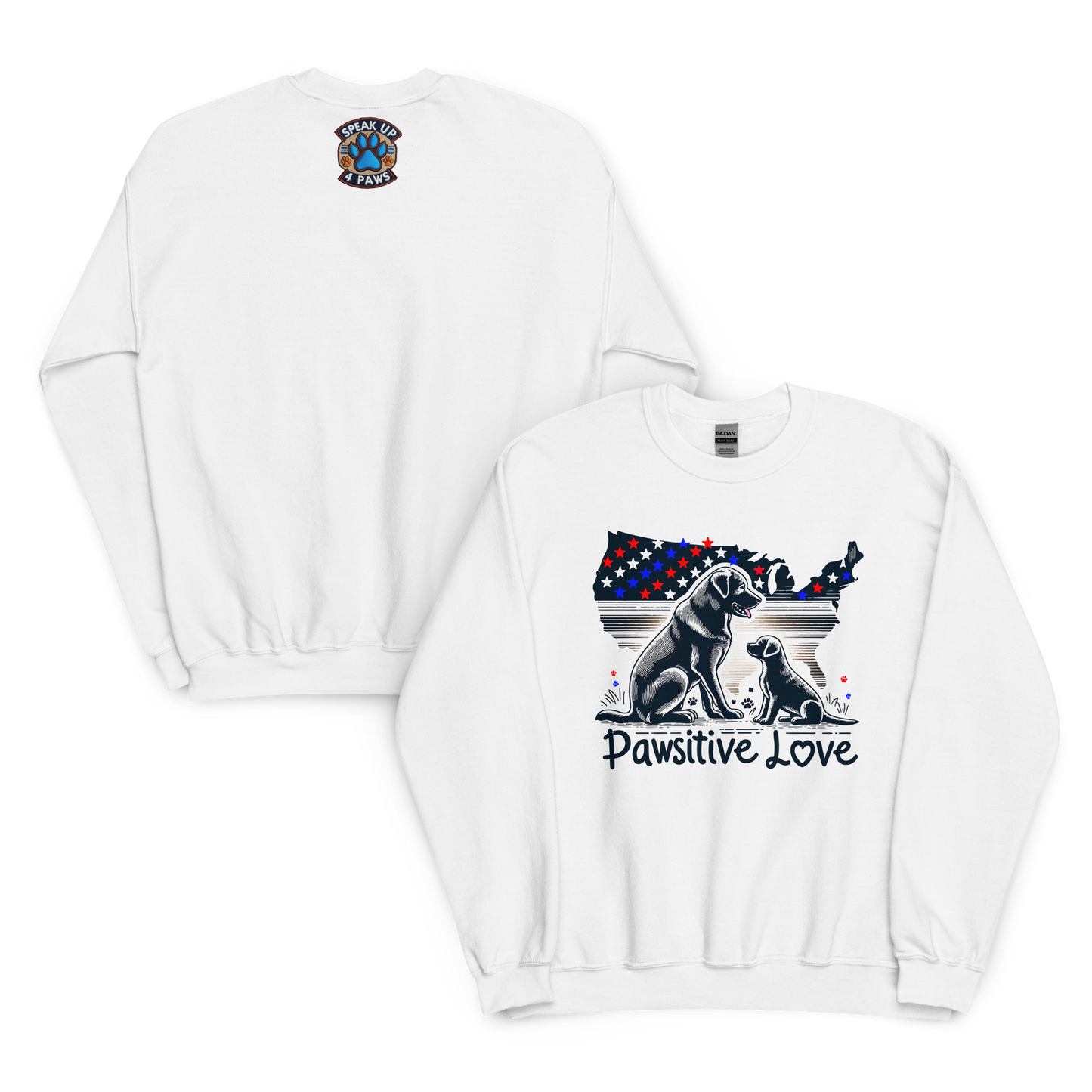 States of Devotion - Pawsitive Love - Preshrunk Sweatshirt