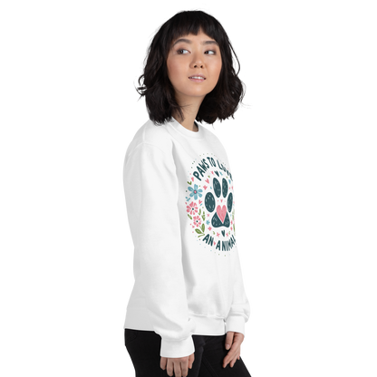 Floral Pawprints - Paws to Love - Preshrunk Sweatshirt