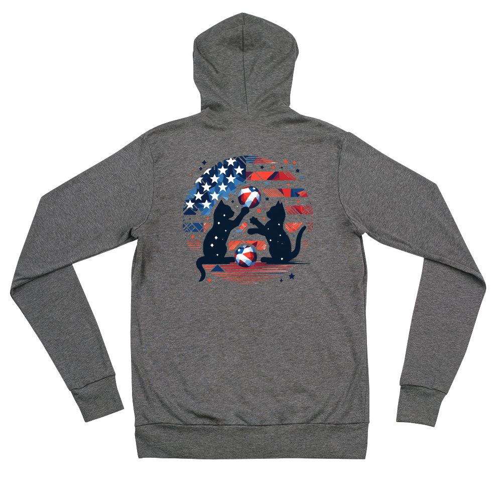 Patriotic Playtime - Lightweight Zip Hoodie