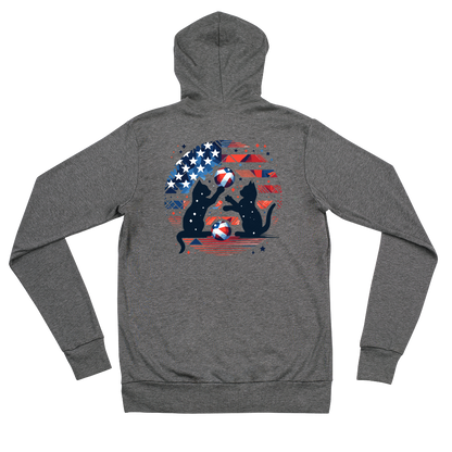 Patriotic Playtime - Lightweight Zip Hoodie