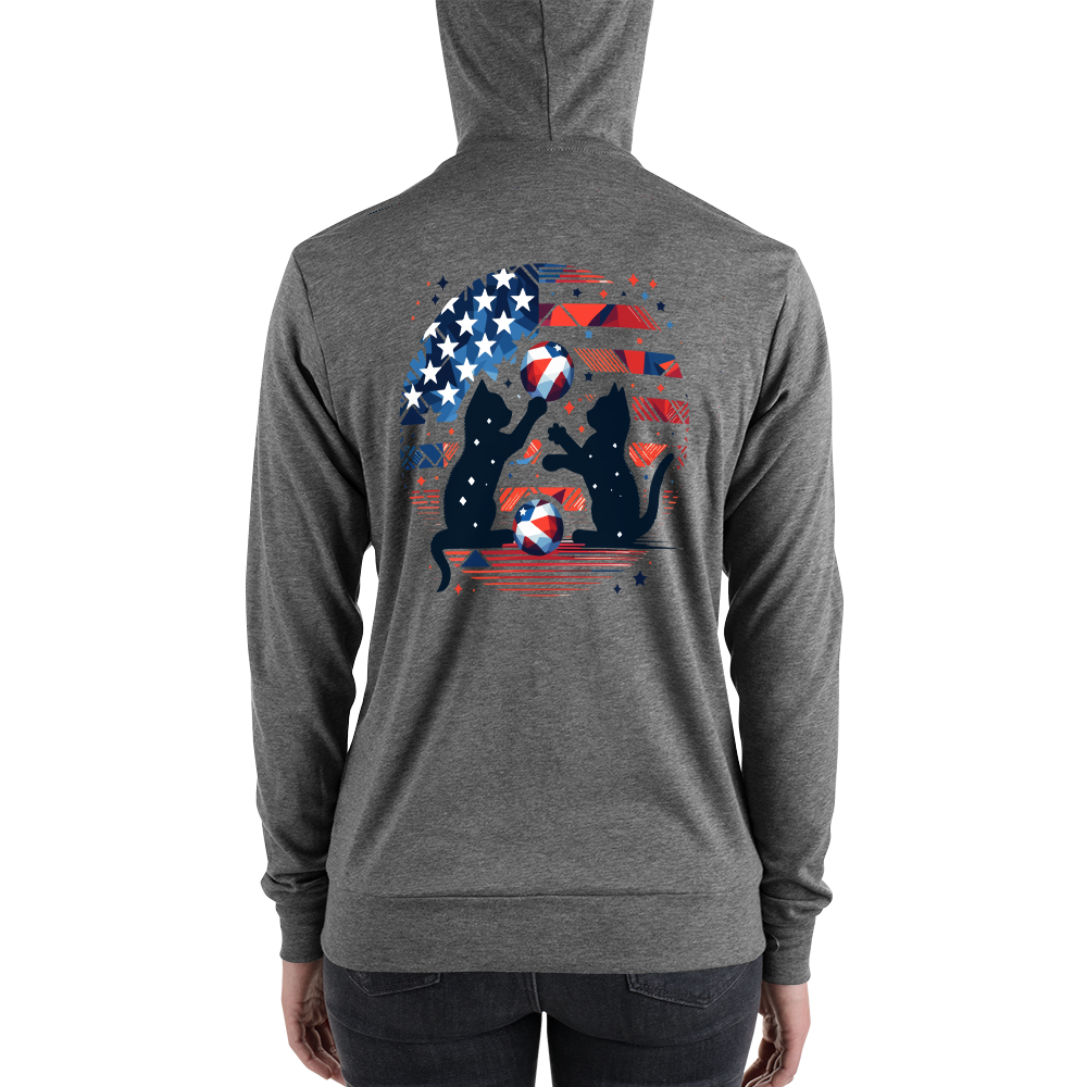 Patriotic Playtime - Lightweight Zip Hoodie