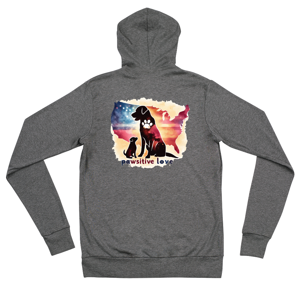 Paws Across the Nation - Lightweight Zip Hoodie