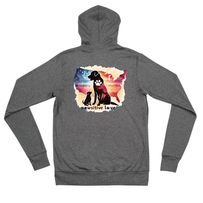 Paws Across the Nation - Lightweight Zip Hoodie