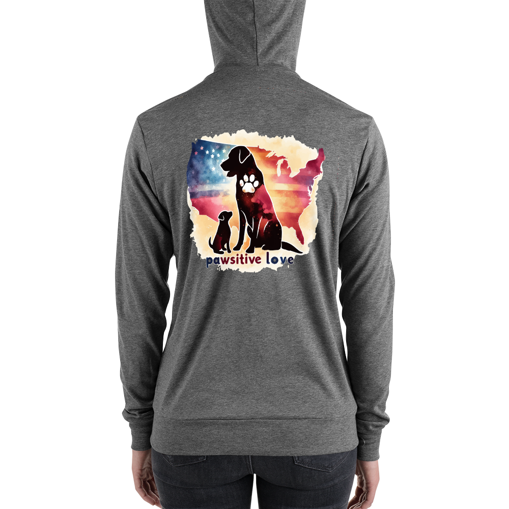 Paws Across the Nation - Lightweight Zip Hoodie