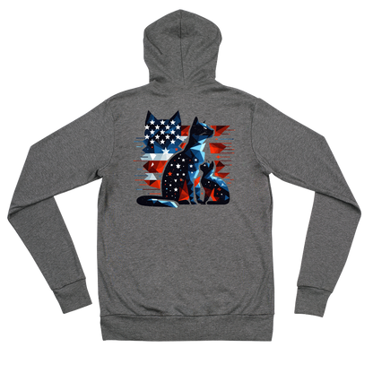 Stars and Stripes Companions - Lightweight Zip Hoodie