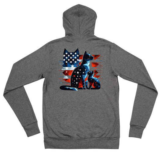 Stars and Stripes Companions - Lightweight Zip Hoodie