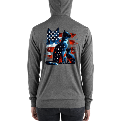 Stars and Stripes Companions - Lightweight Zip Hoodie