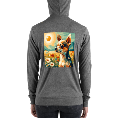 Daisy Dreamscape - Lightweight Zip Hoodie