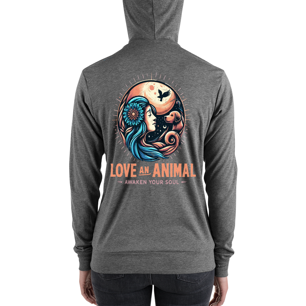 Lunar Serenade - Soul Bond - Lightweight Zip Hoodie