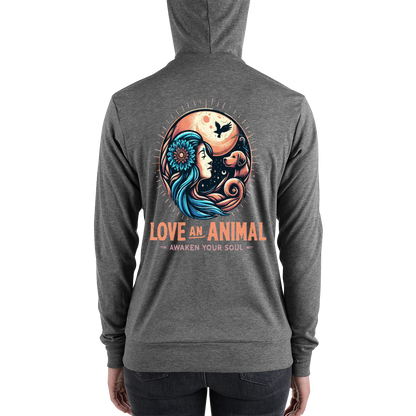 Lunar Serenade - Soul Bond - Lightweight Zip Hoodie