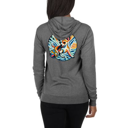 Chihuahuas Playful Dance - Lightweight Zip Hoodie