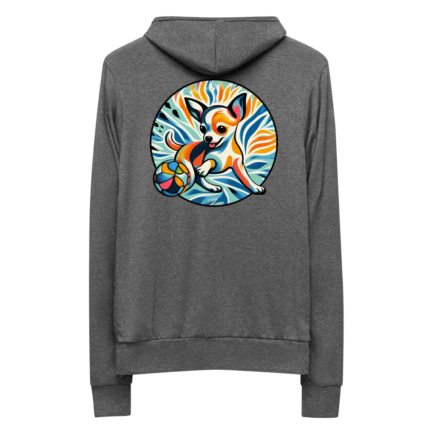 Chihuahuas Playful Dance - Lightweight Zip Hoodie