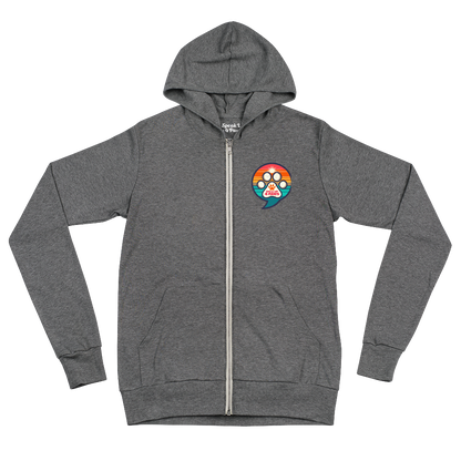 Speak Up 4 Paws - 1970s - Lightweight Zip Hoodie