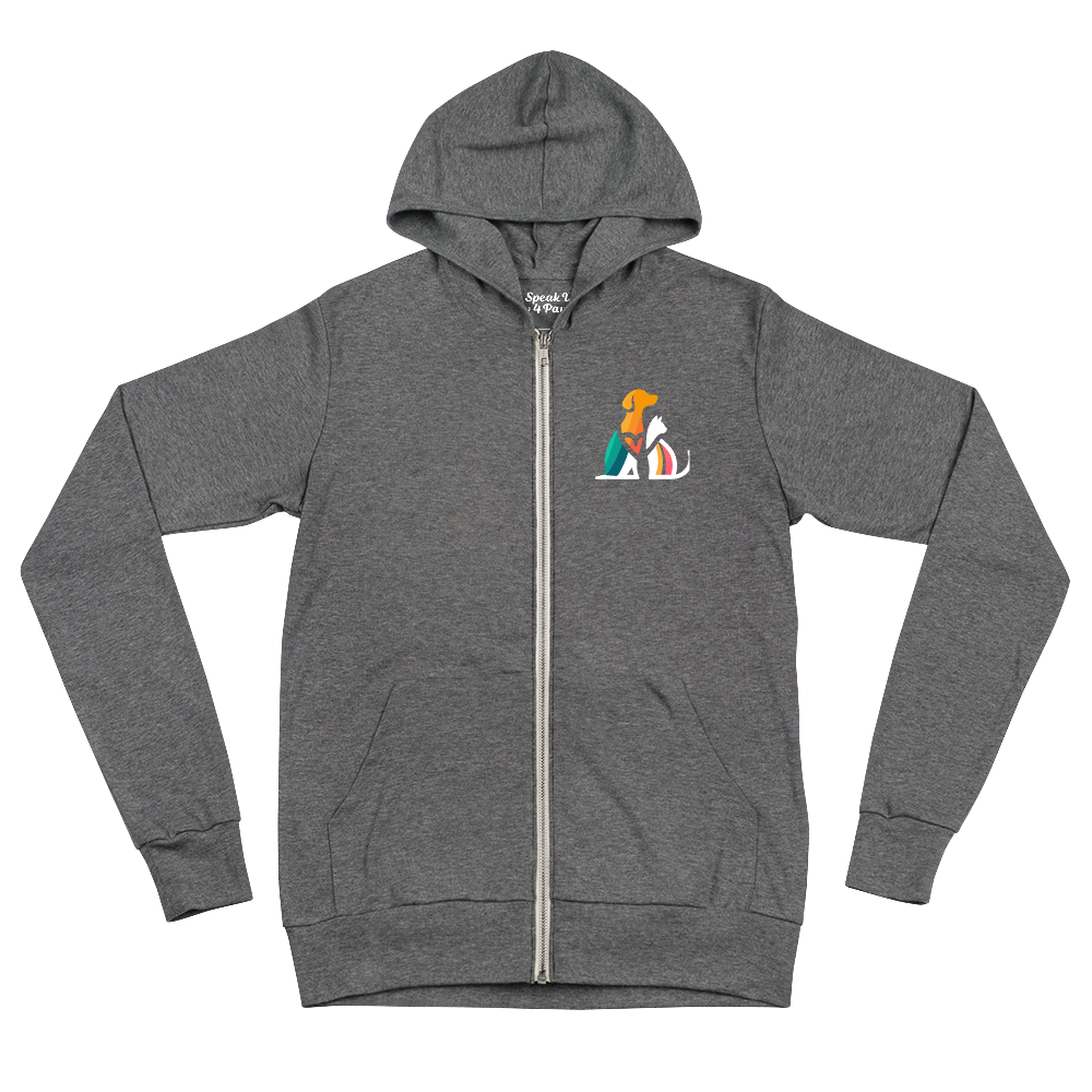 Unity Paws - Dog and Cat - Lightweight Zip Hoodie