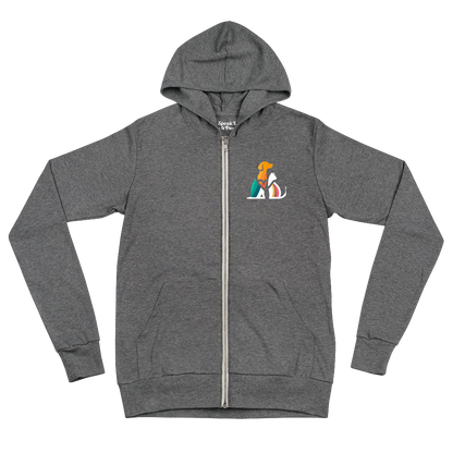 Unity Paws - Dog and Cat - Lightweight Zip Hoodie