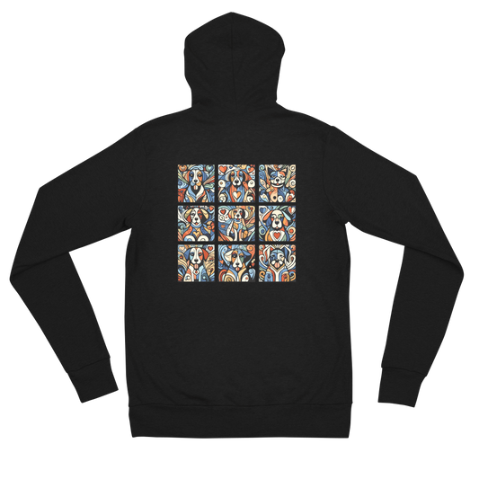 Paws in Harmony - Matisse - Lightweight Zip Hoodie