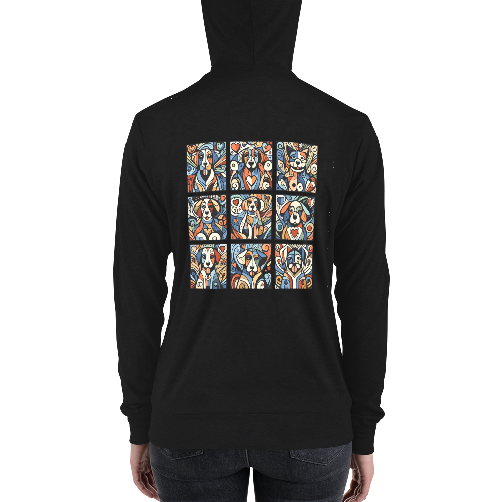 Paws in Harmony - Matisse - Lightweight Zip Hoodie