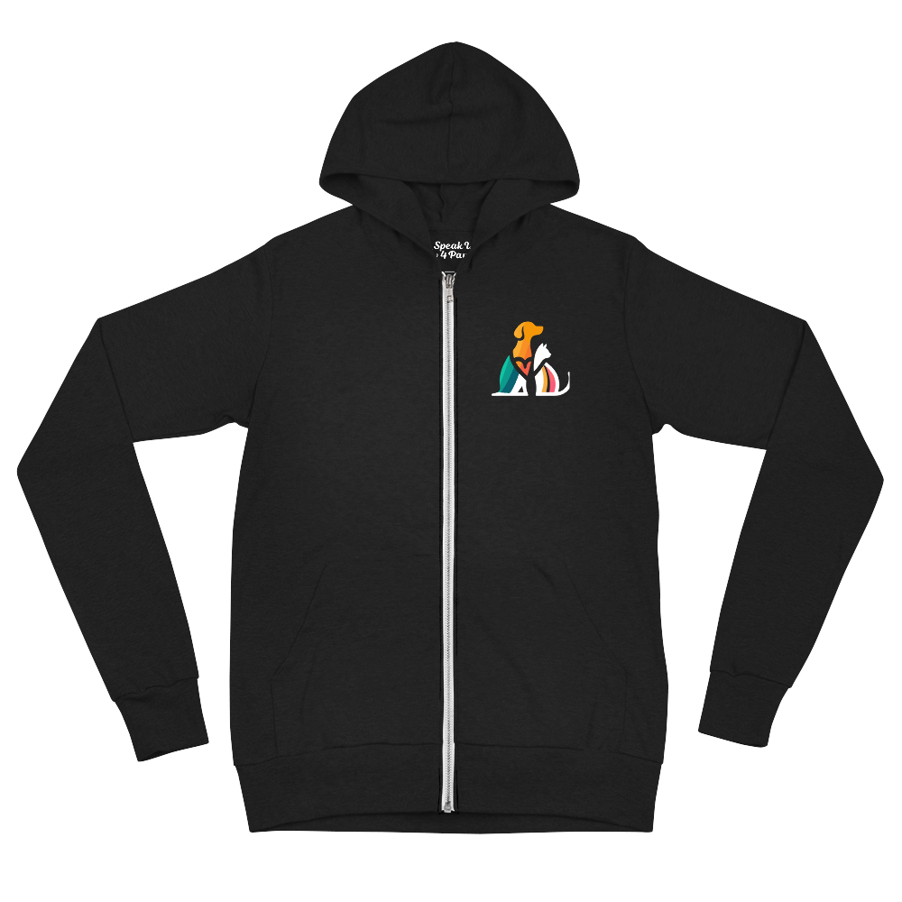 Unity Paws - Dog and Cat - Lightweight Zip Hoodie