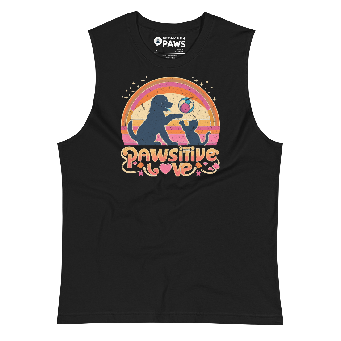 Rainbow Rendezvous - Pawsitive Love - Unisex Muscle Tee