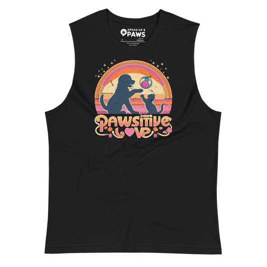 Rainbow Rendezvous - Pawsitive Love - Unisex Muscle Tee