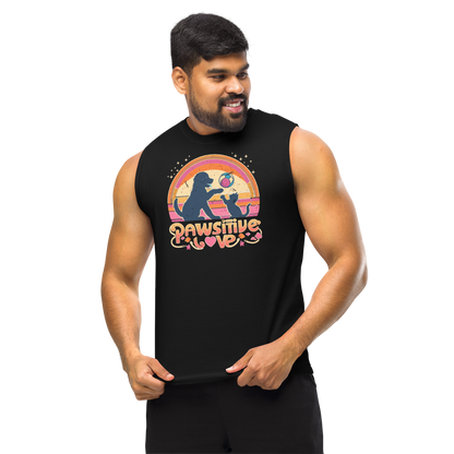 Rainbow Rendezvous - Pawsitive Love - Unisex Muscle Tee