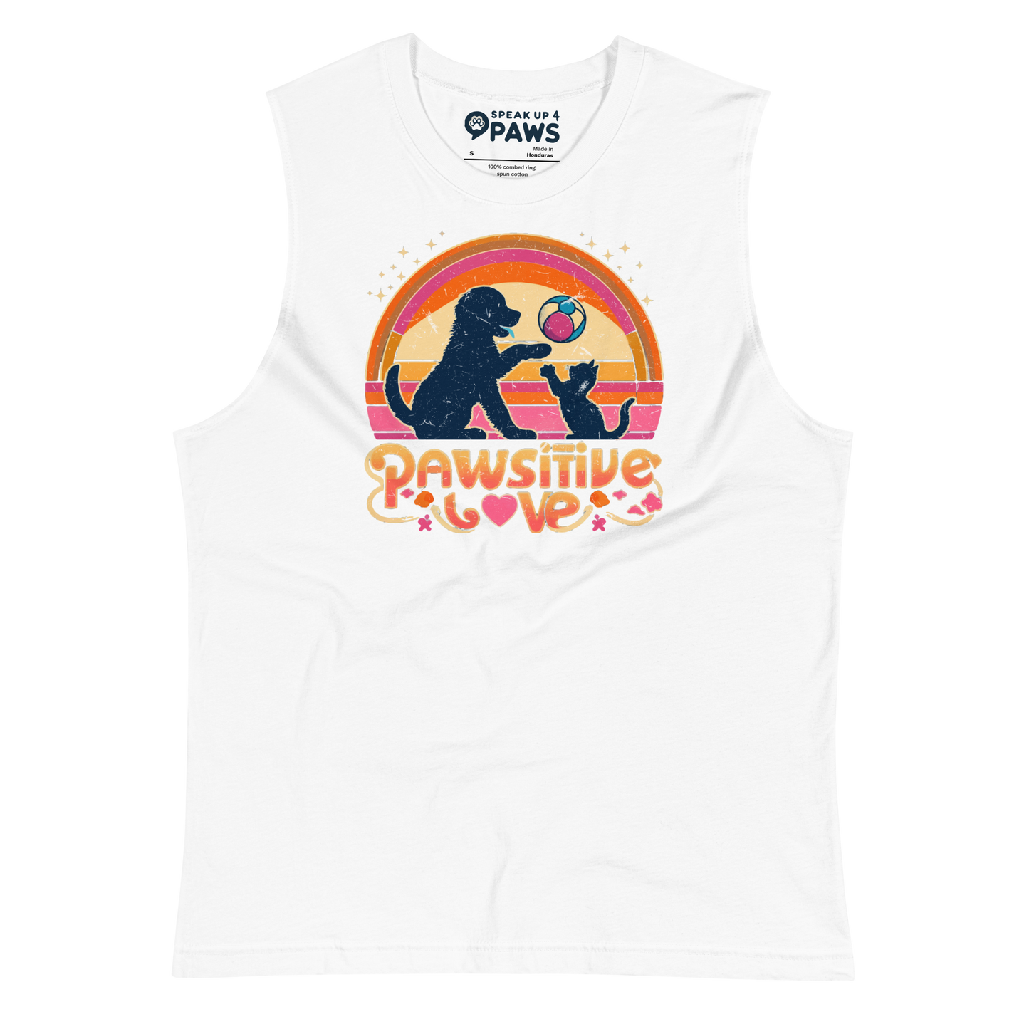 Rainbow Rendezvous - Pawsitive Love - Unisex Muscle Tee