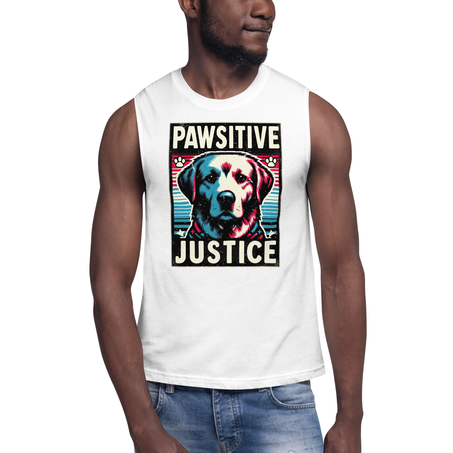 Bark Nirvana - Pawsitive Justice - Unsex Muscle Tee