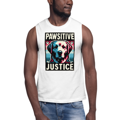 Bark Nirvana - Pawsitive Justice - Unsex Muscle Tee