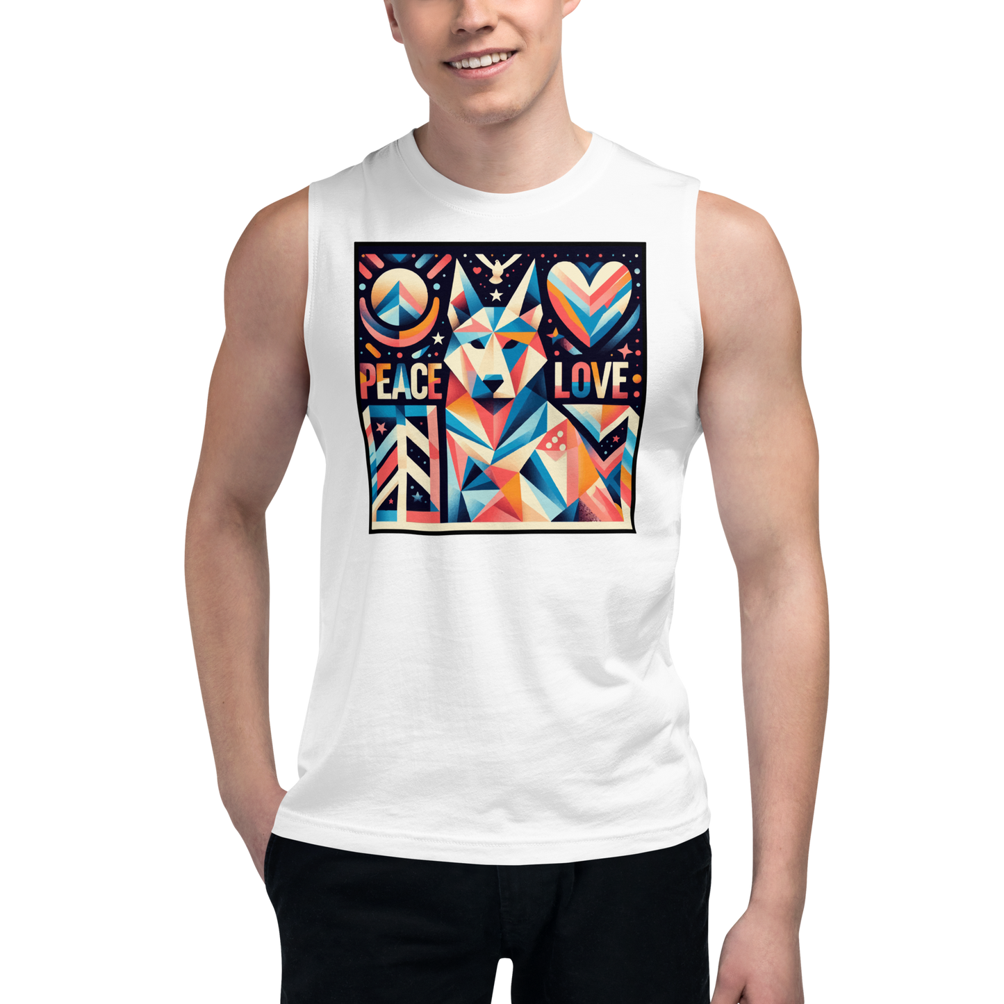 Harmony Hound - Huskey - Unisex Muscle Tee