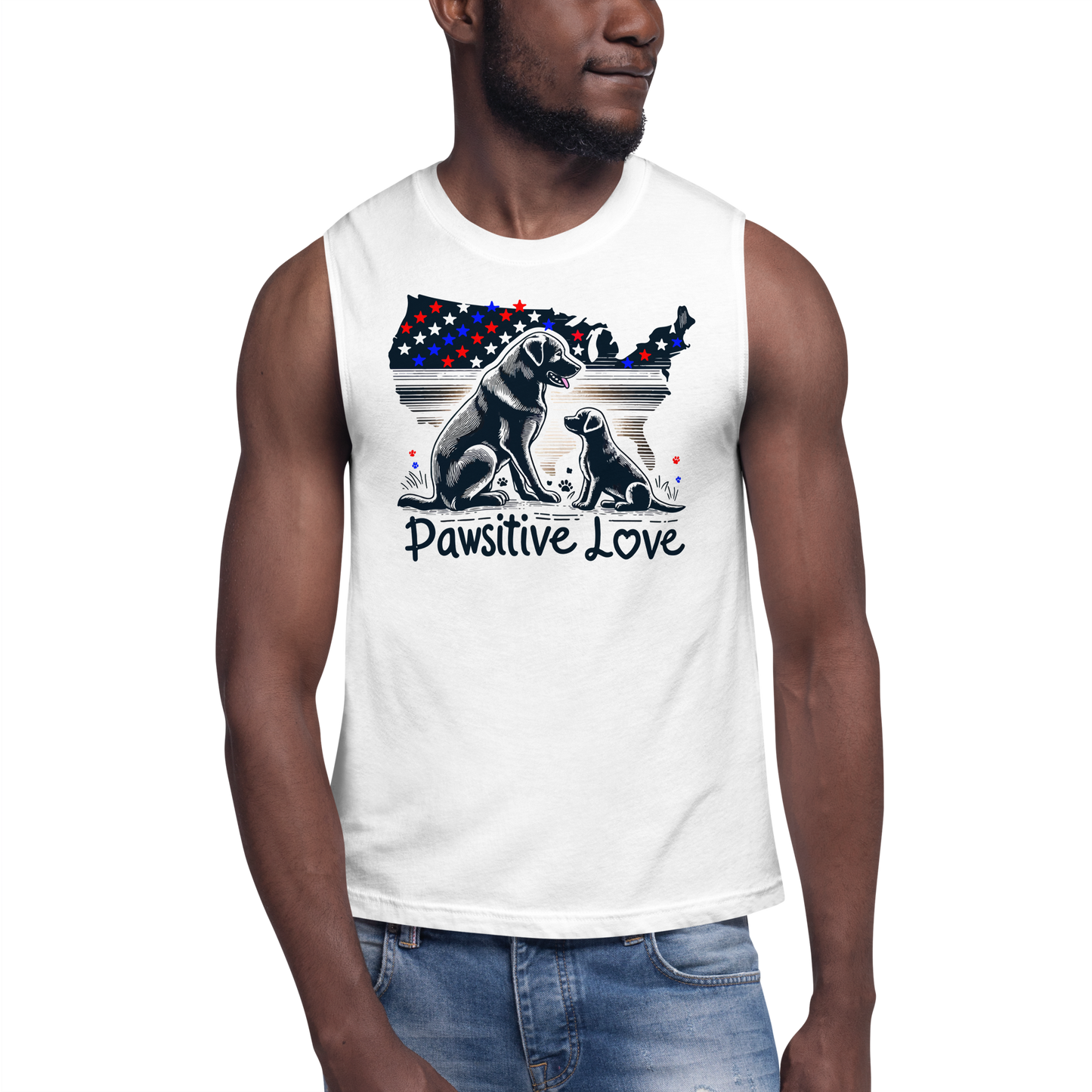 States of Devotion - Pawsitive Love - Unisex Muscle Tee