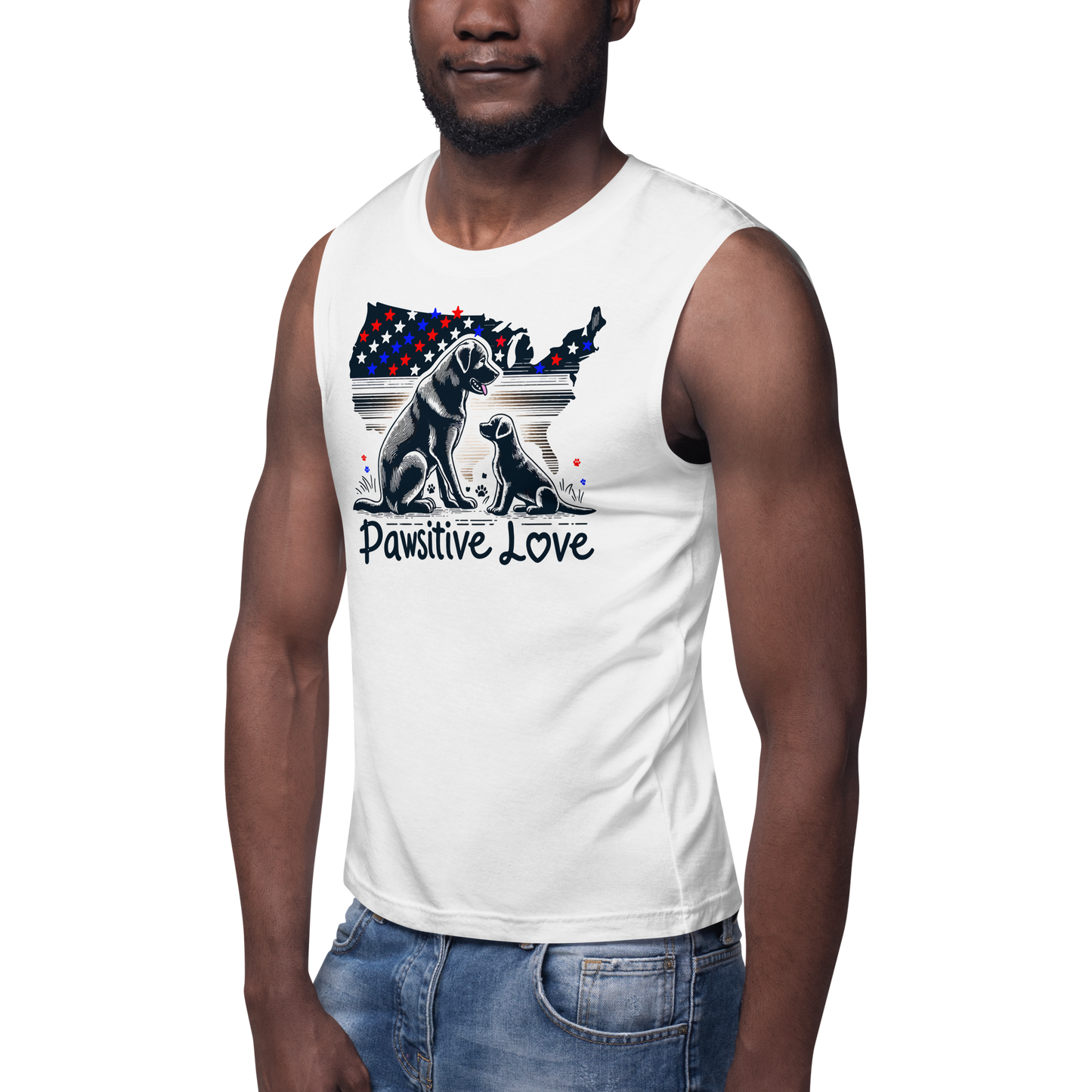 States of Devotion - Pawsitive Love - Unisex Muscle Tee