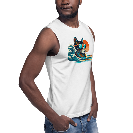 Feline Surf - Cool Cat - Men’s Muscle Tee