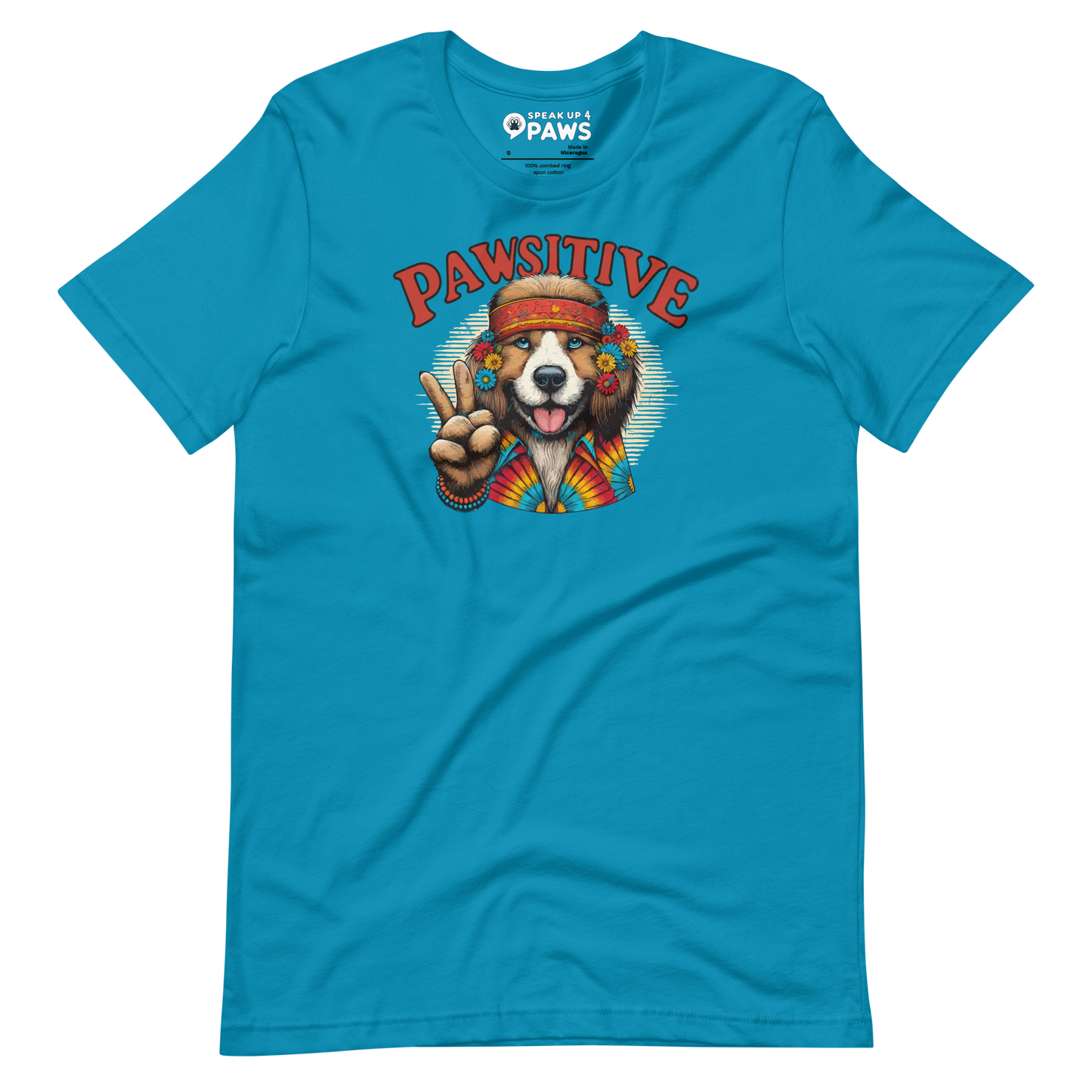 Groovy Canine Vibes - Pawsitive Peace - Unisex Tee