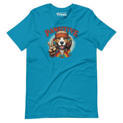 Groovy Canine Vibes - Pawsitive Peace - Unisex Tee