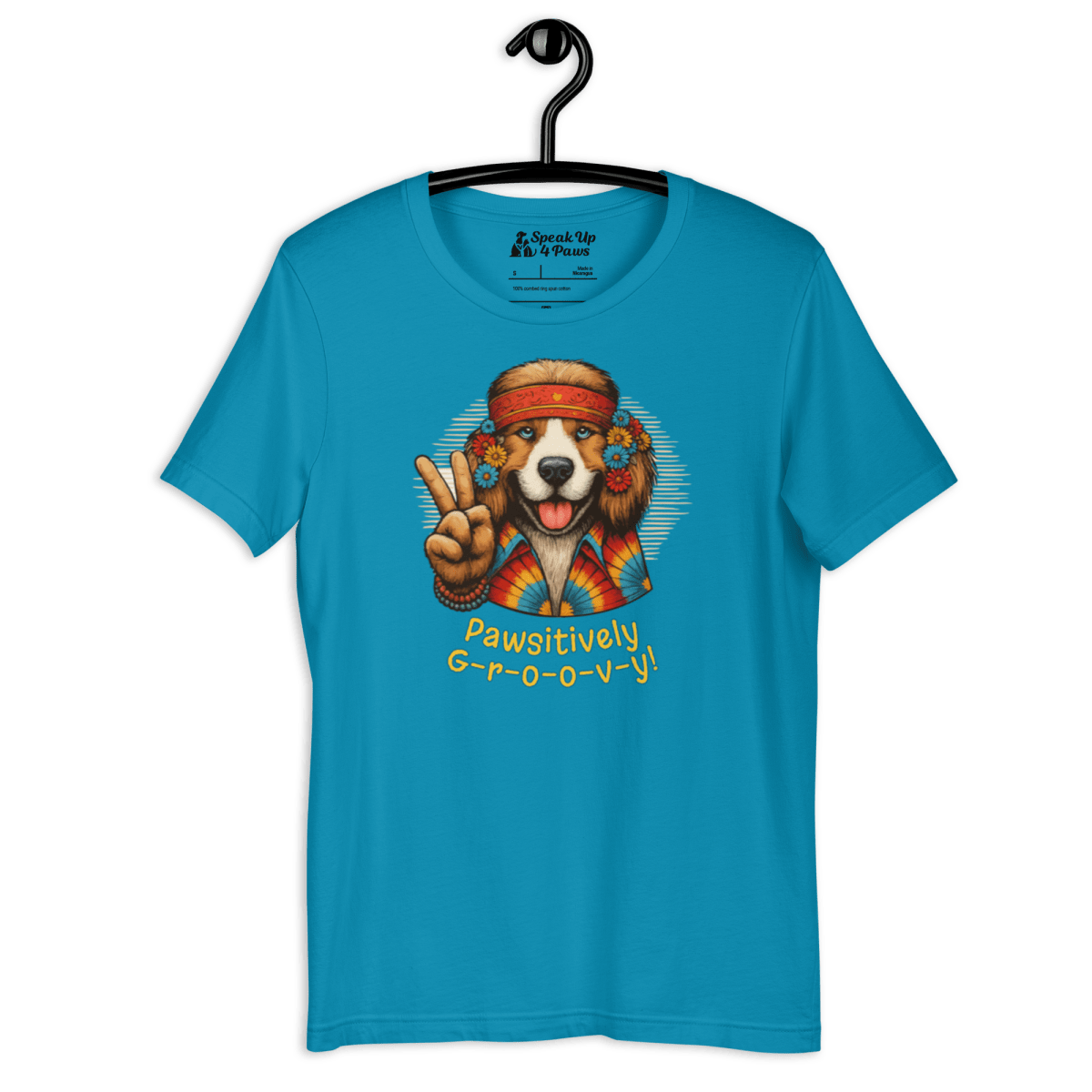 Groovy Canine - Everyday Tee - "Pawsitively Groovy" - Unisex Staple Tee - Speak Up 4 Paws
