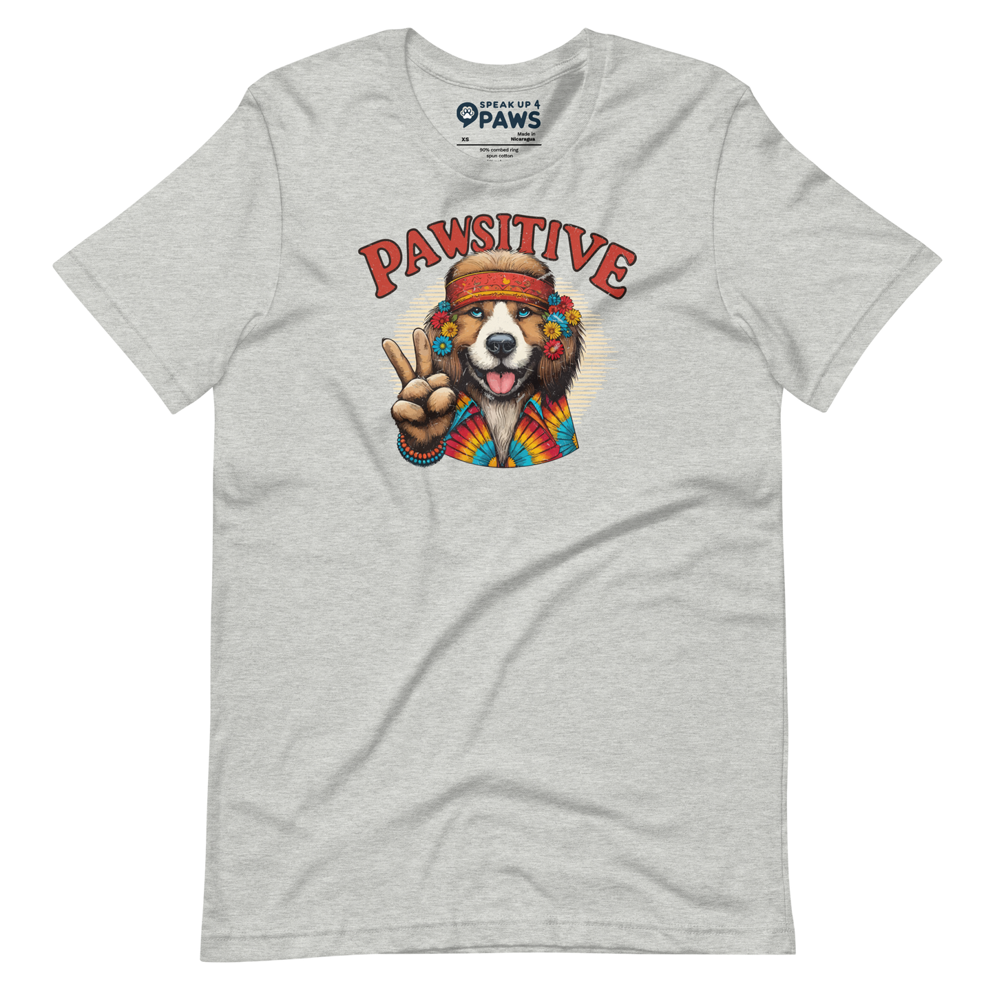 Groovy Canine Vibes - Pawsitive Peace - Unisex Tee