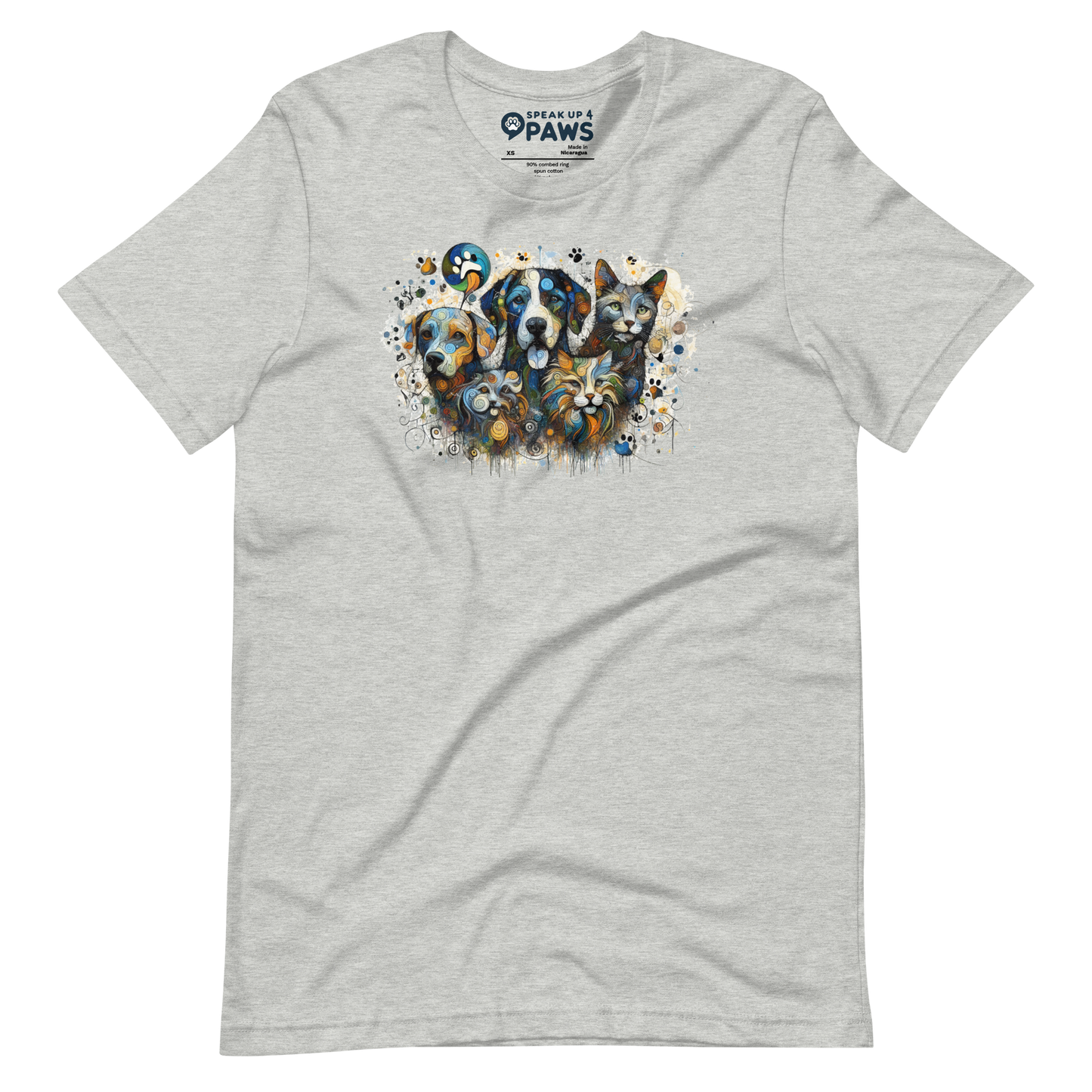 Paws in Colorful Conversation - Pollock - Unisex Tee