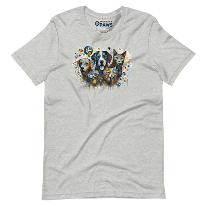 Paws in Colorful Conversation - Pollock - Unisex Tee