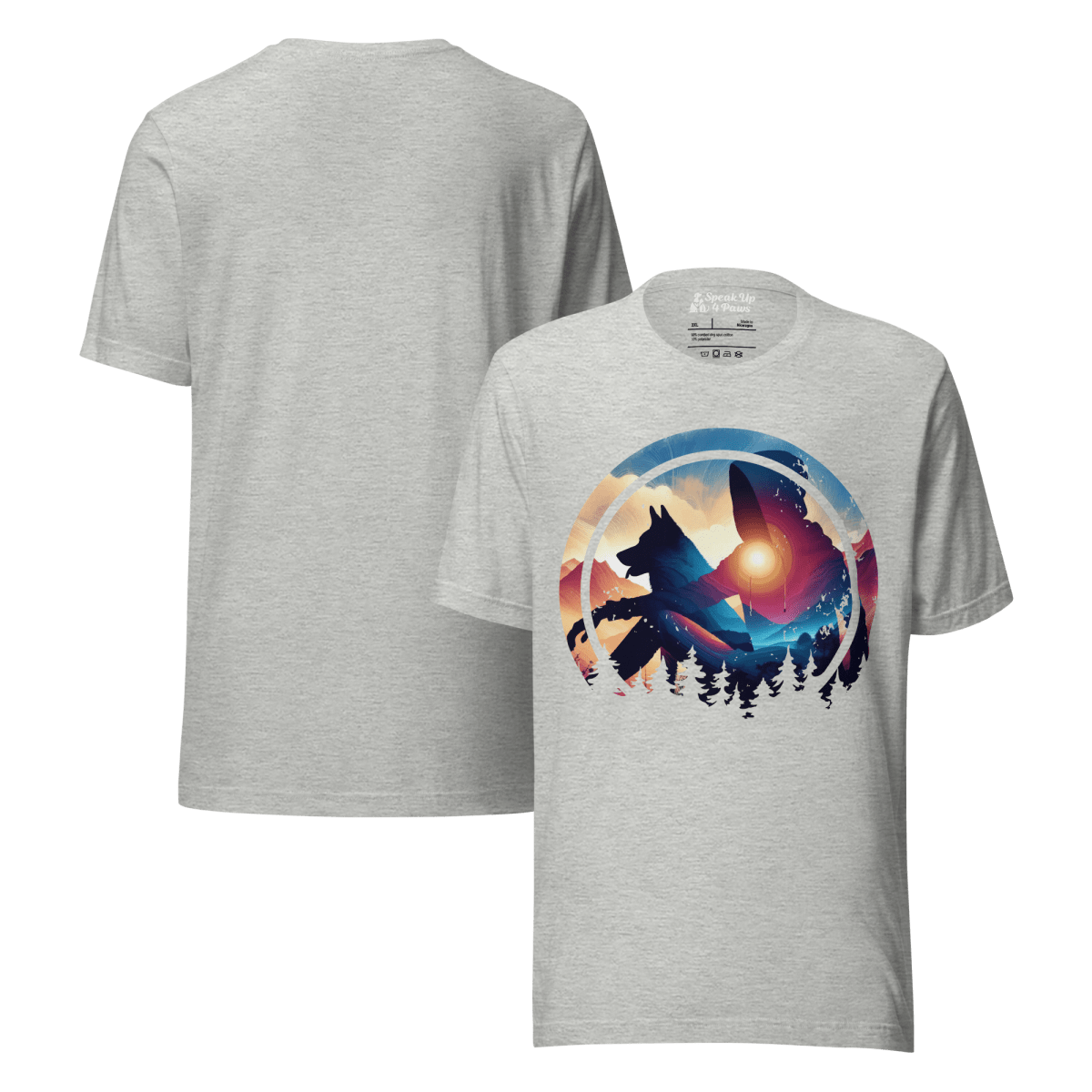 Companion Hues - Everyday Plus Tee | COLORS: Navy, Red, Athletic Grey, White - Unisex Staple Tee - Speak Up 4 Paws
