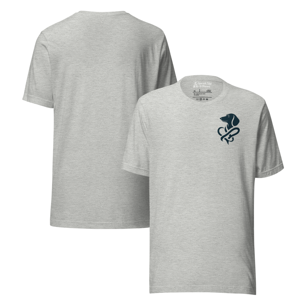 Heart of a Doxie - Everyday Plus Tee | COLORS: Whit, Red, Athletic Heather - Unisex Staple Tee - Speak Up 4 Paws