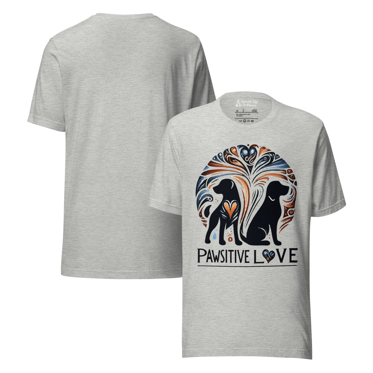 Radiant Companions - Everyday Plus Tee | COLORS: Red, Athletic Heather, White - Unisex Staple Tee - Speak Up 4 Paws
