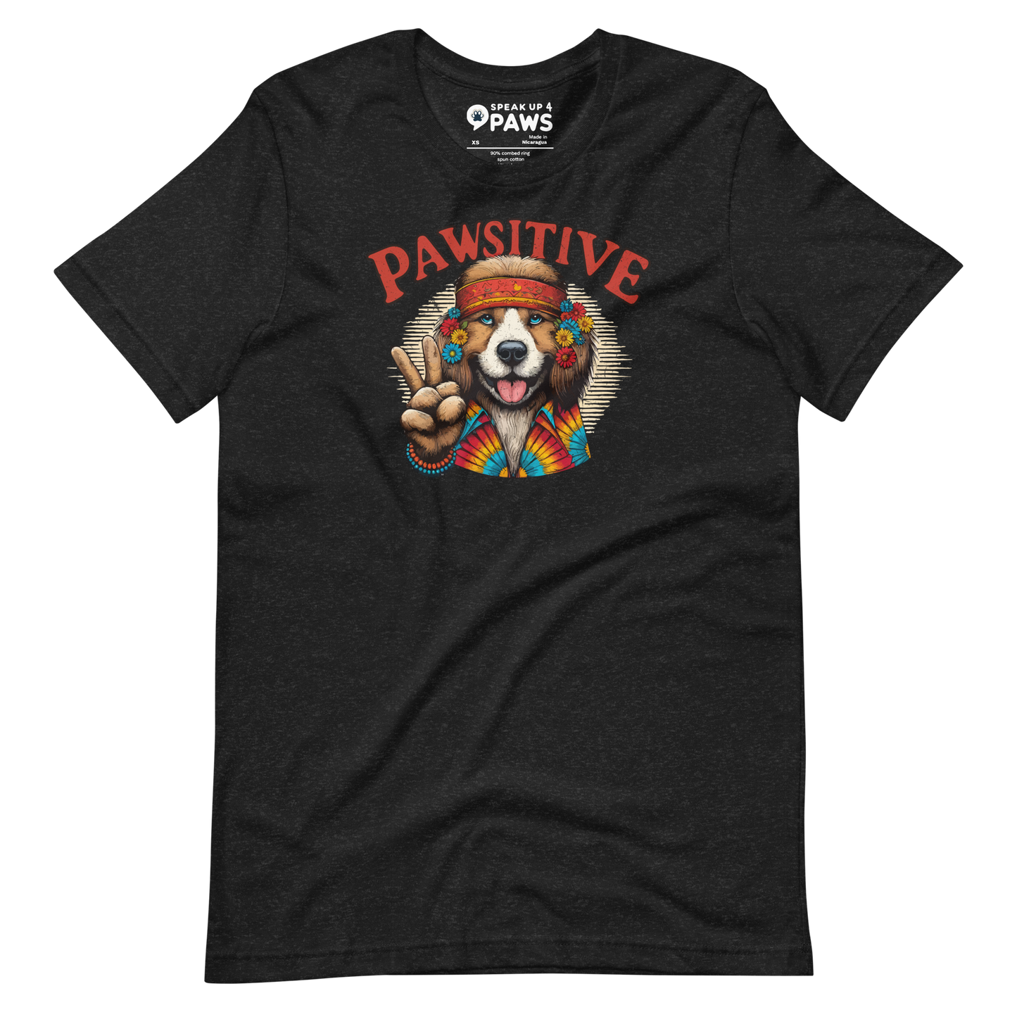 Groovy Canine Vibes - Pawsitive Peace - Unisex Tee