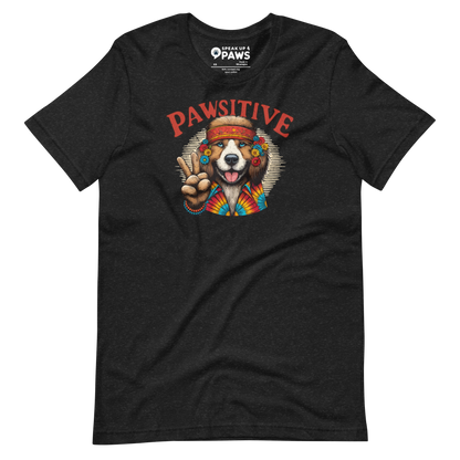 Groovy Canine Vibes - Pawsitive Peace - Unisex Tee