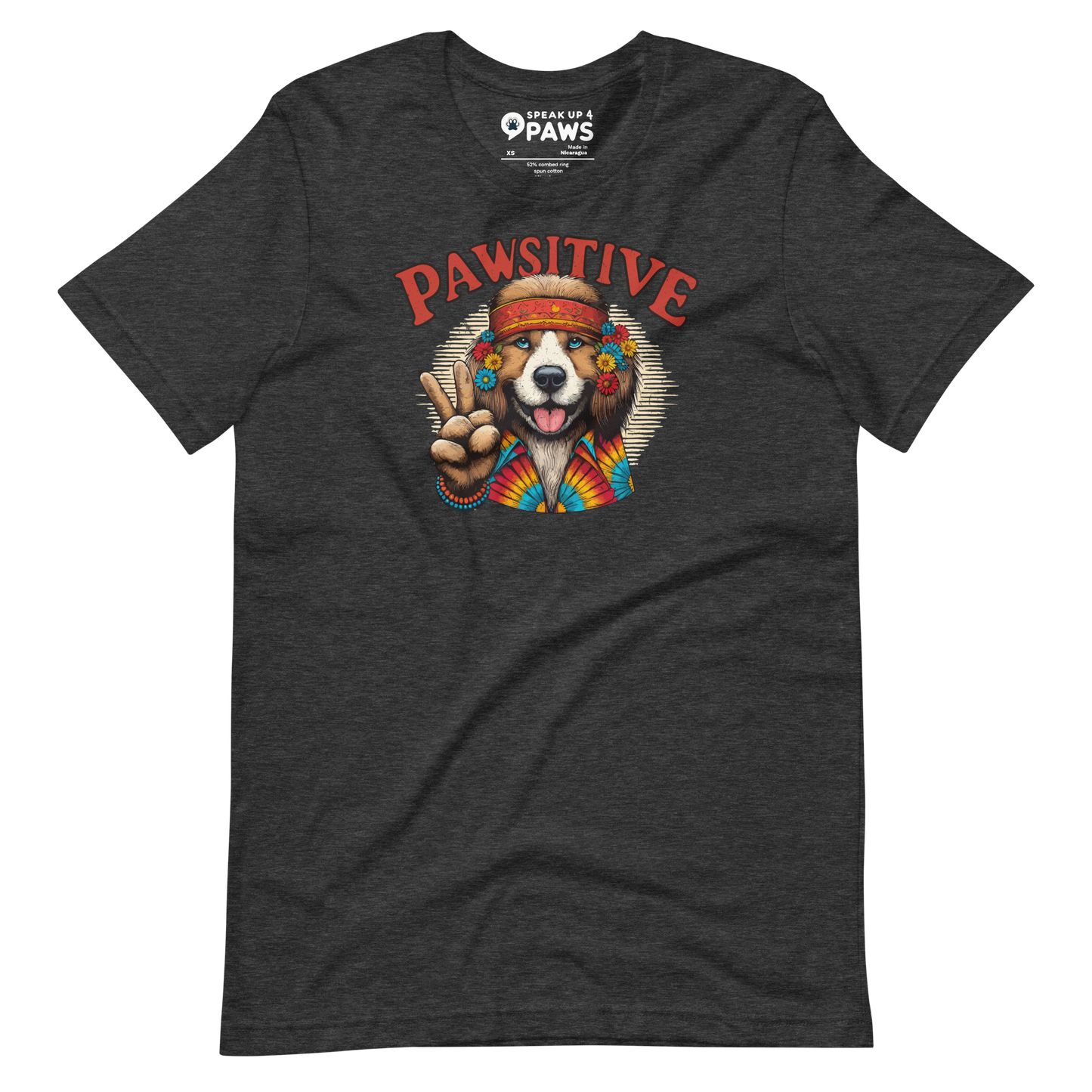 Groovy Canine Vibes - Pawsitive Peace - Unisex Tee