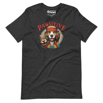 Groovy Canine Vibes - Pawsitive Peace - Unisex Tee