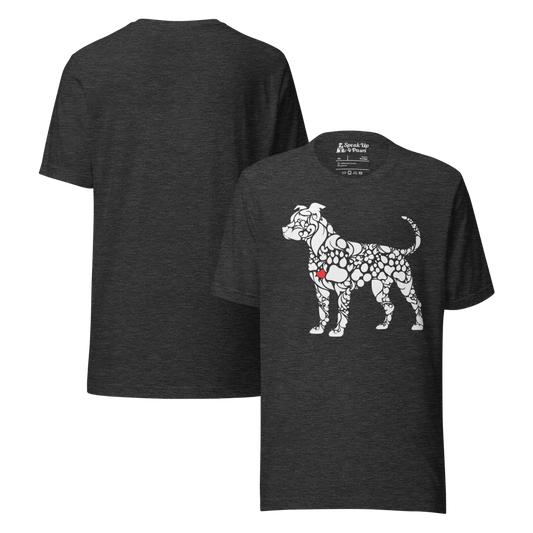 Paws of Loyalty - Everyday Plus Tee | COLORS: Dark Grey Heather, Navy, Black, Red - Unisex Staple Tee - Speak Up 4 Paws