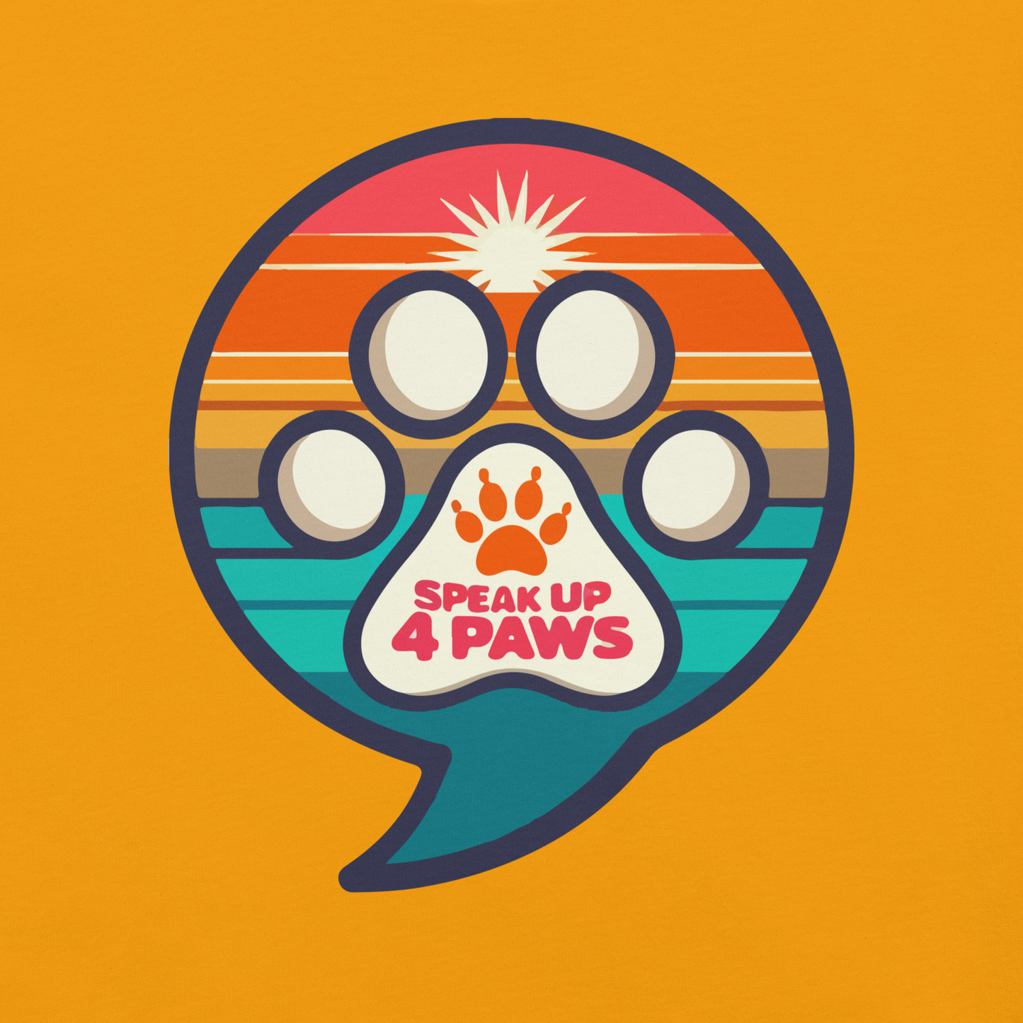 Speak Up 4 Paws - 1970s - Unisex Staple Tee